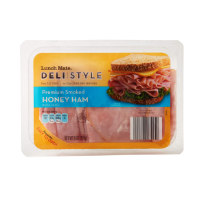 LunchMate Deli Style honey ham in clear packaging